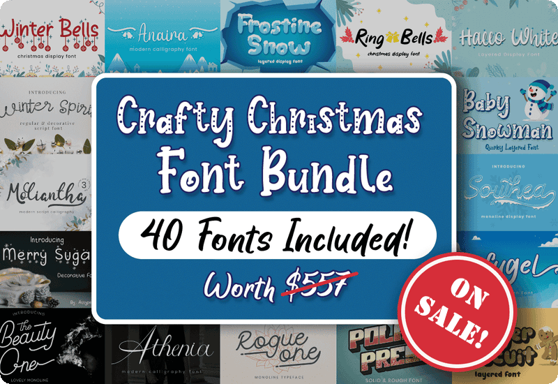 Crafty Christmas Font Bundle Sale Download