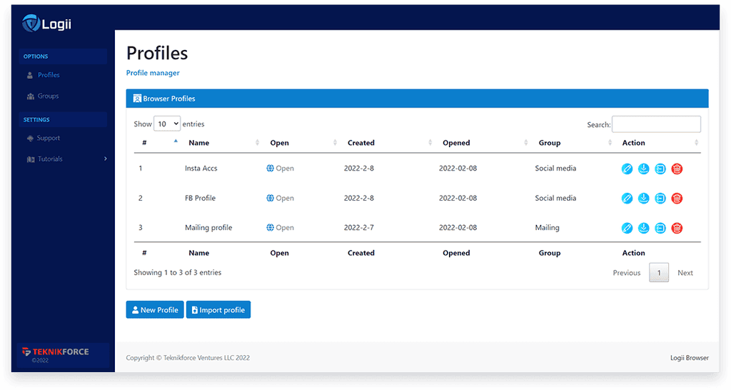 Logii Profile Manager