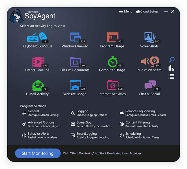 Spytech SpyAgent Screenshot