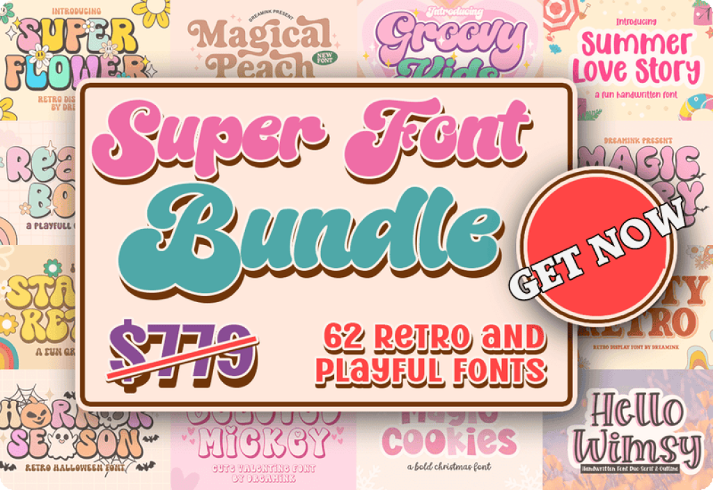 Super Retro and Playful Font Bundle Sale Download