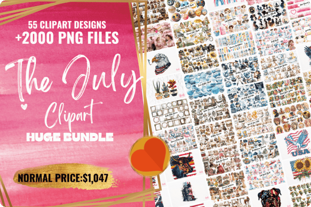 The July Clipart Huge Bundle Download Sale