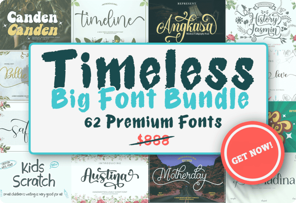 Timeless Big Font Bundle Sale Download